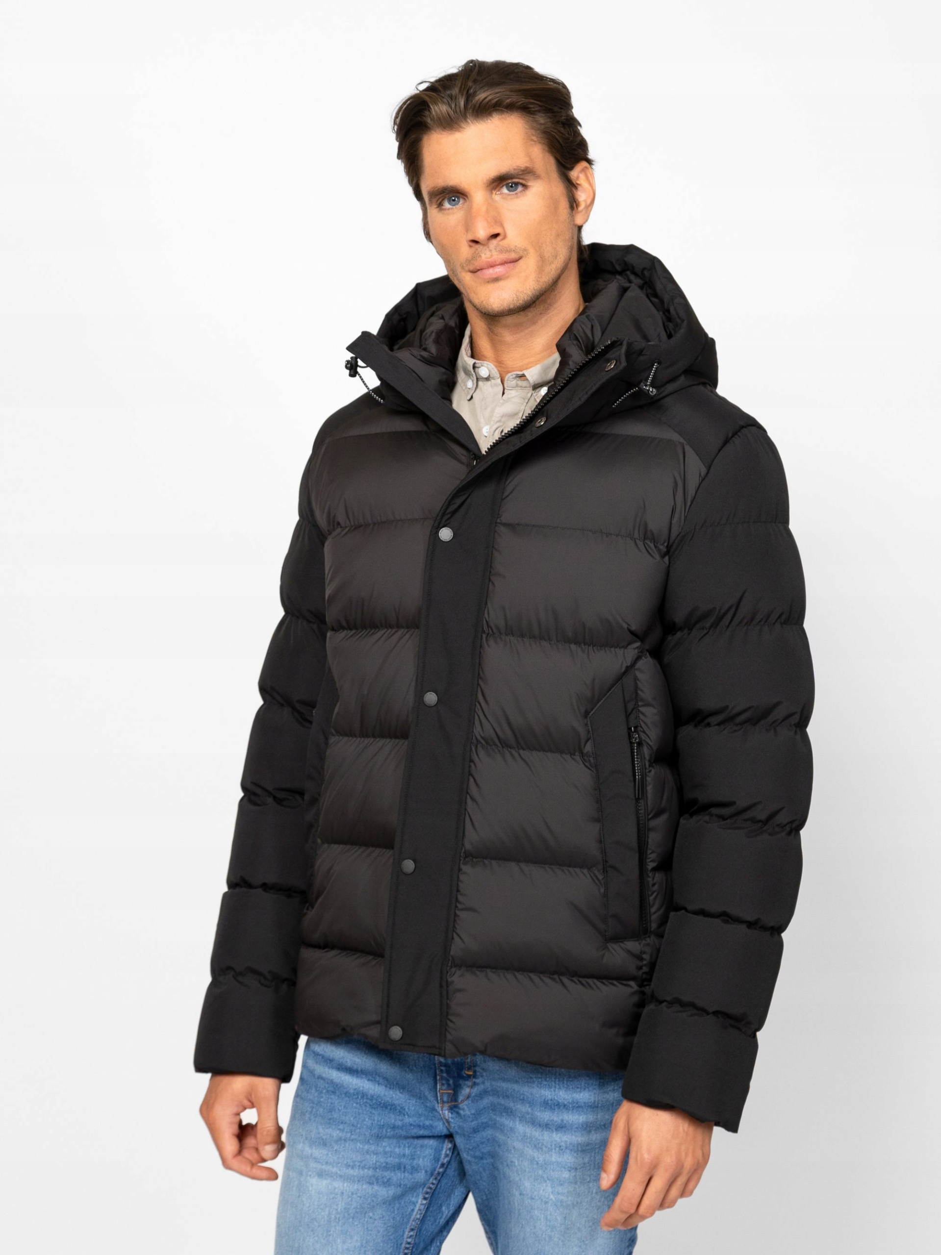 Heavy Tools Pánská Zimní Bunda S Kapucí Narik Black Černá XXL