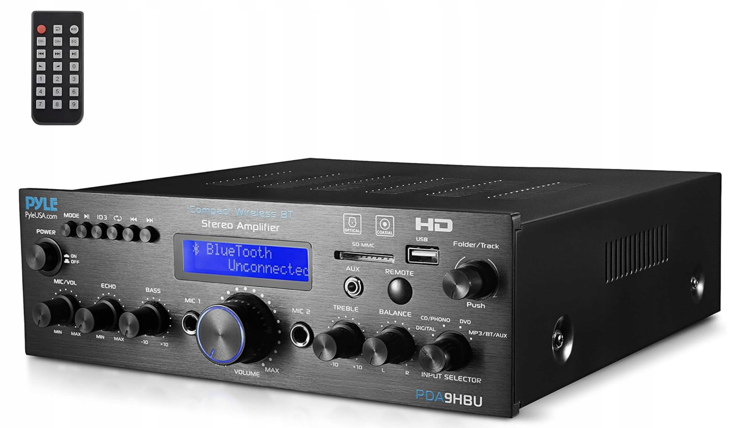 Bluetooth Audio Zosilňovač 200W Hifi Rádio Usb Sd Aux Rca