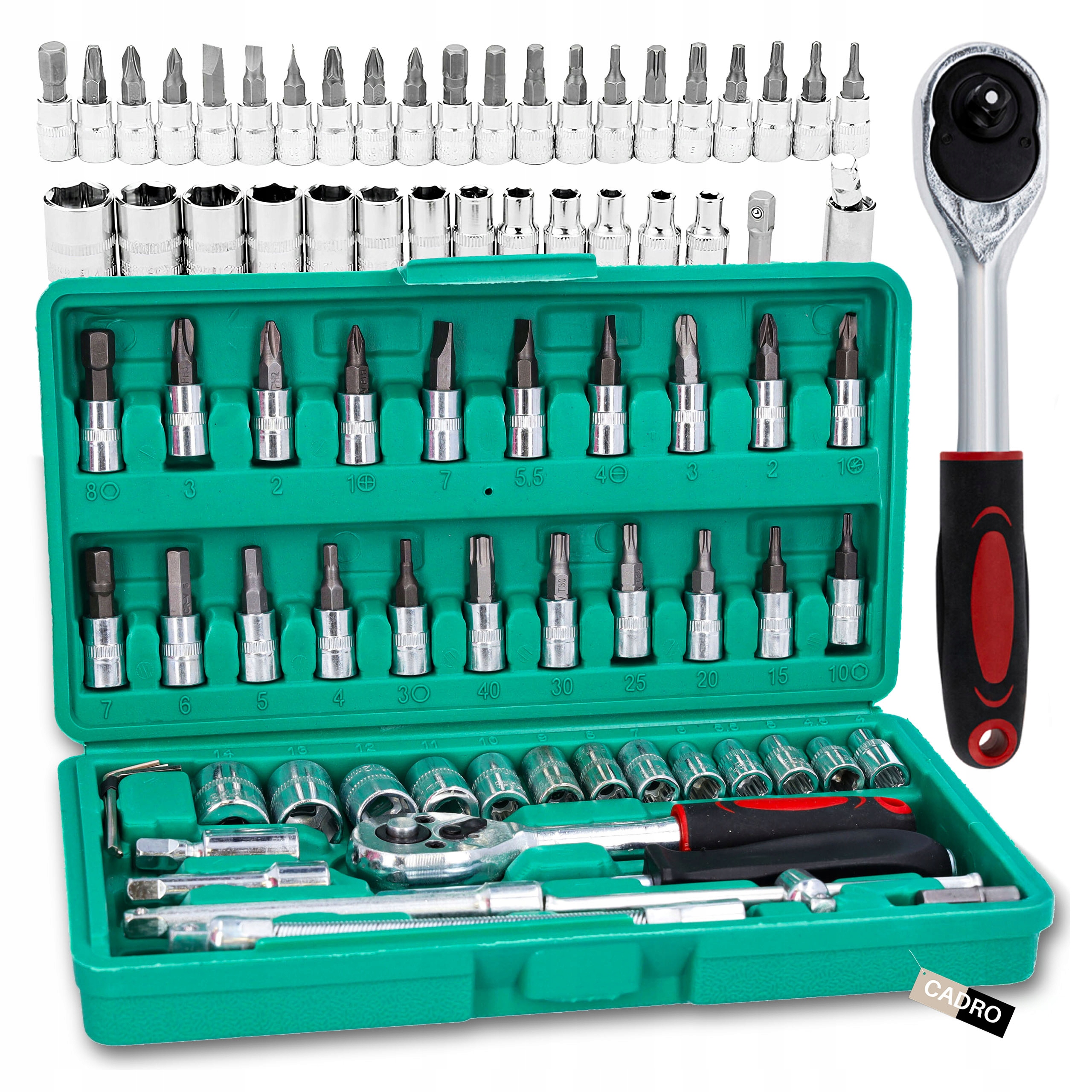 Zestaw Kluczy Nasadowych bity narzędzia imbusy Torx nasadki grzechotka