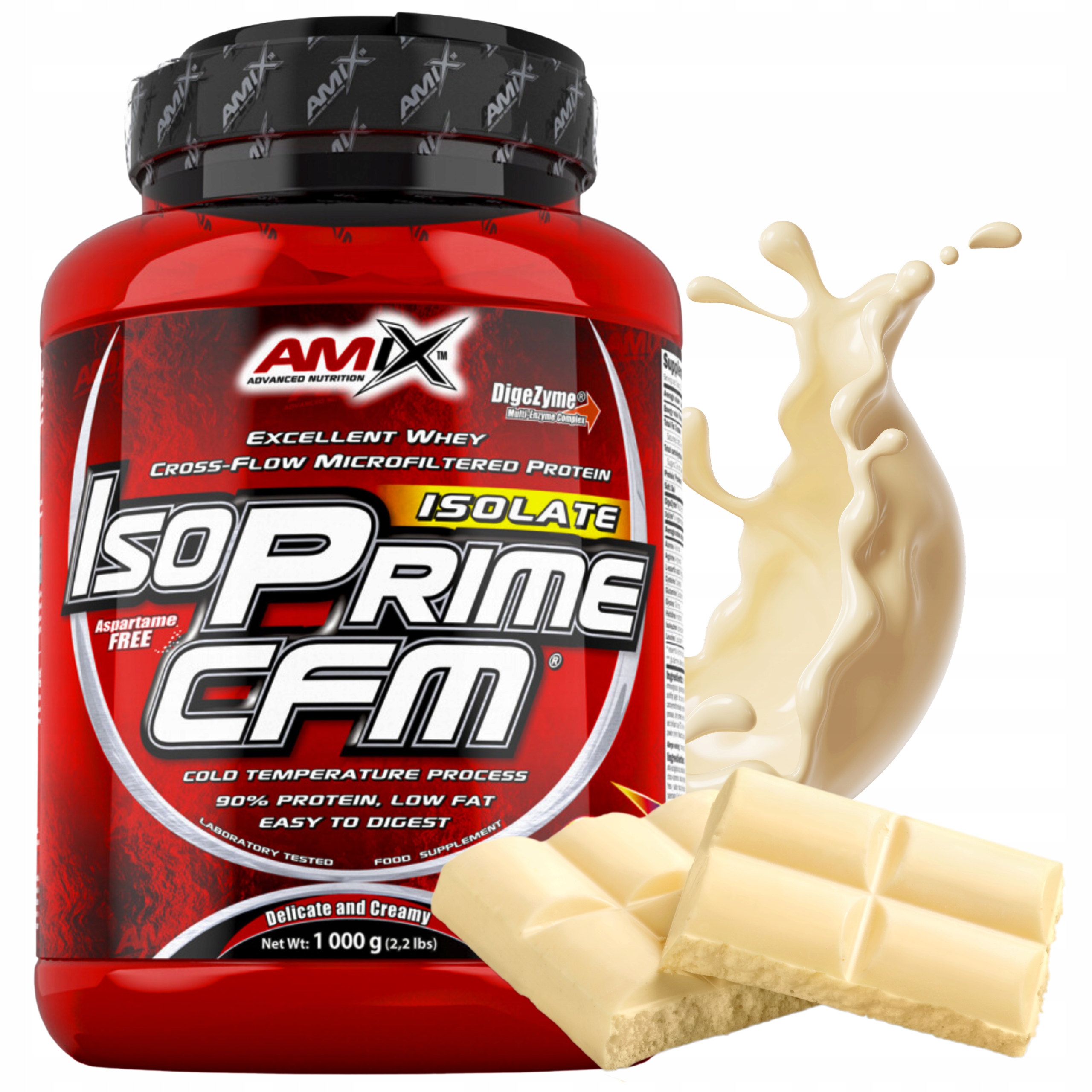 Proteinový izolát Wpi Amix IsoPrime Cfm Protein Bílá čokoláda 1 kg