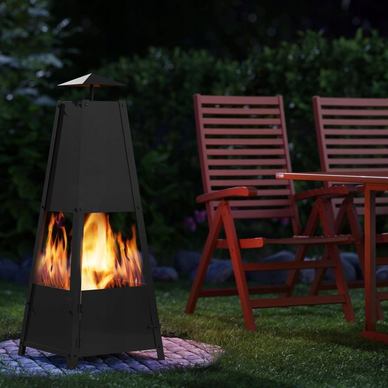 KOMINEK OGRODOWY PALENISKO GRILL PIRAMIDA Średnica/szerokość rusztu 35 cm
