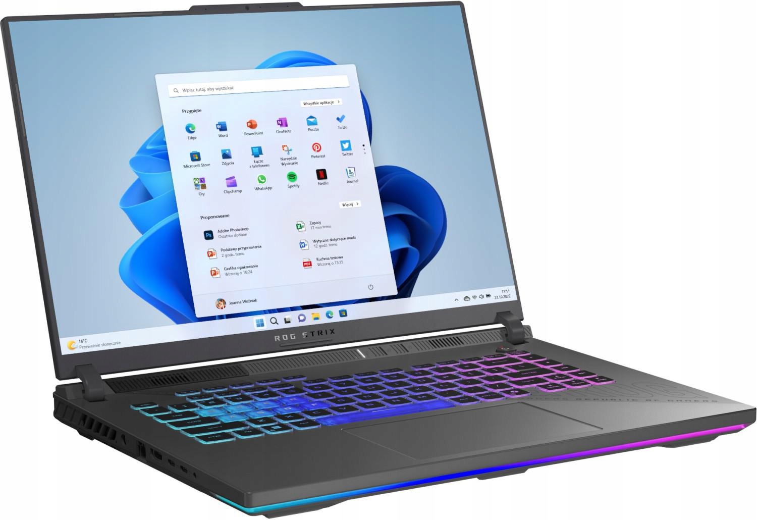 Asus Rog Strix G16 G614PR-R9161W R9 8940HX 64GB 1+1TB Win11H RTX5070 Ti