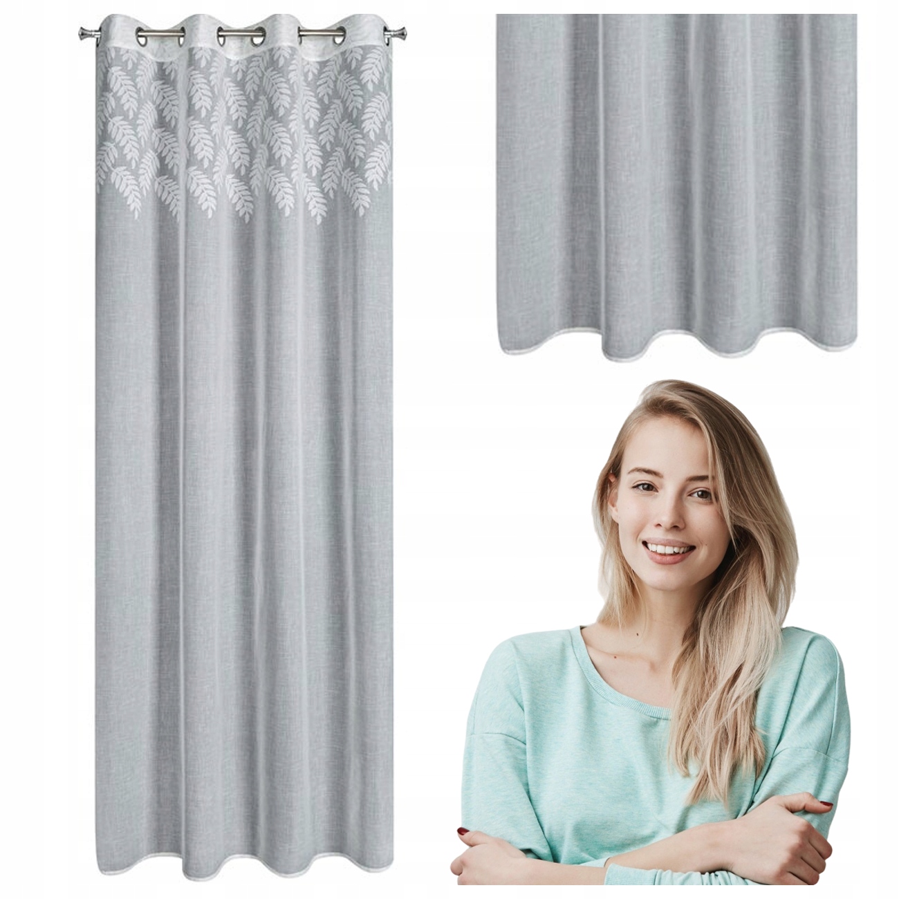 Záclona 140X250 Anet Bílá Připravená Na Průchodkách