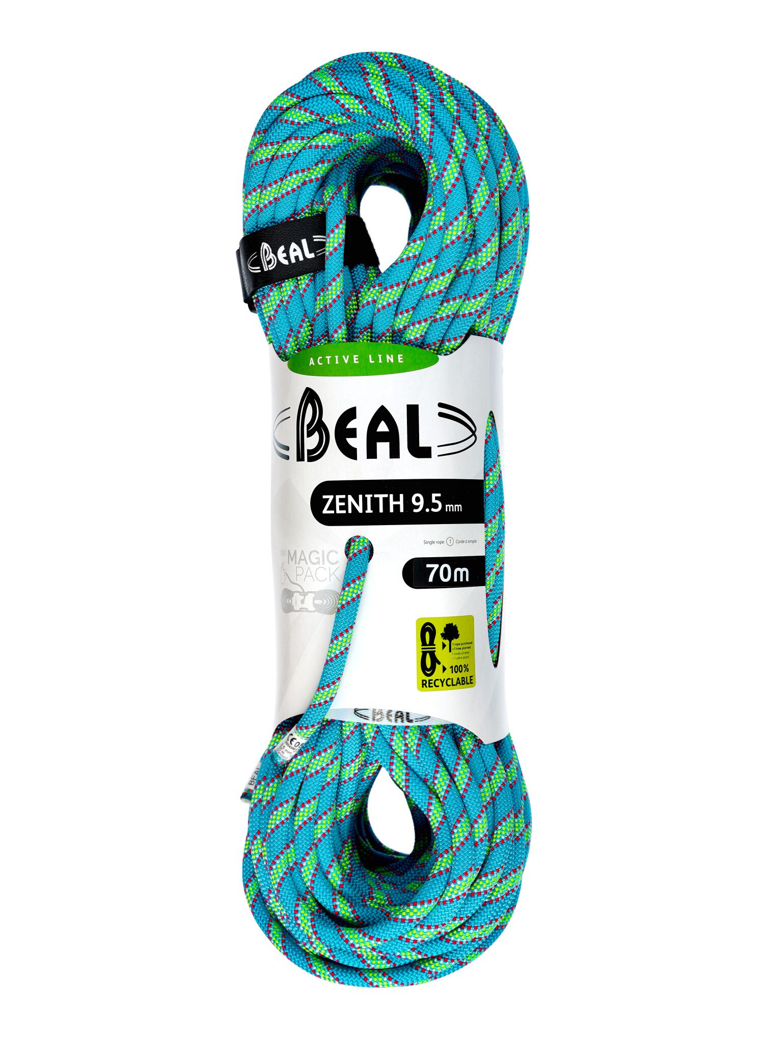 Dynamické lano Beal Zenith 9,5 mm 70 m modré