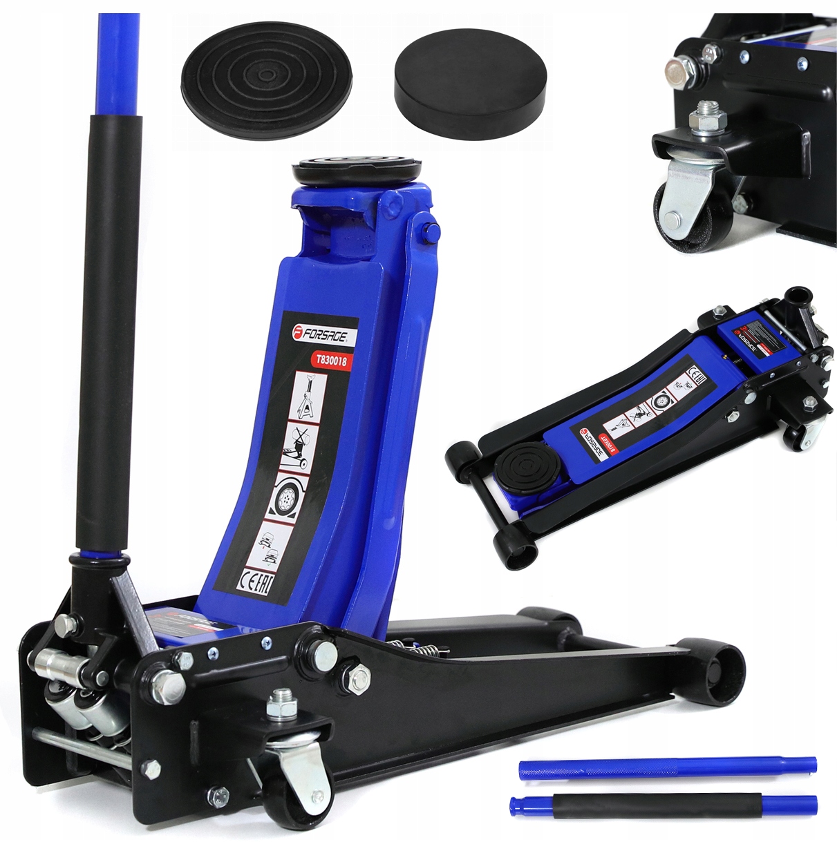 

Podnośnik Samochodowy 3T 75/510 2 Tłoki Spec Guma