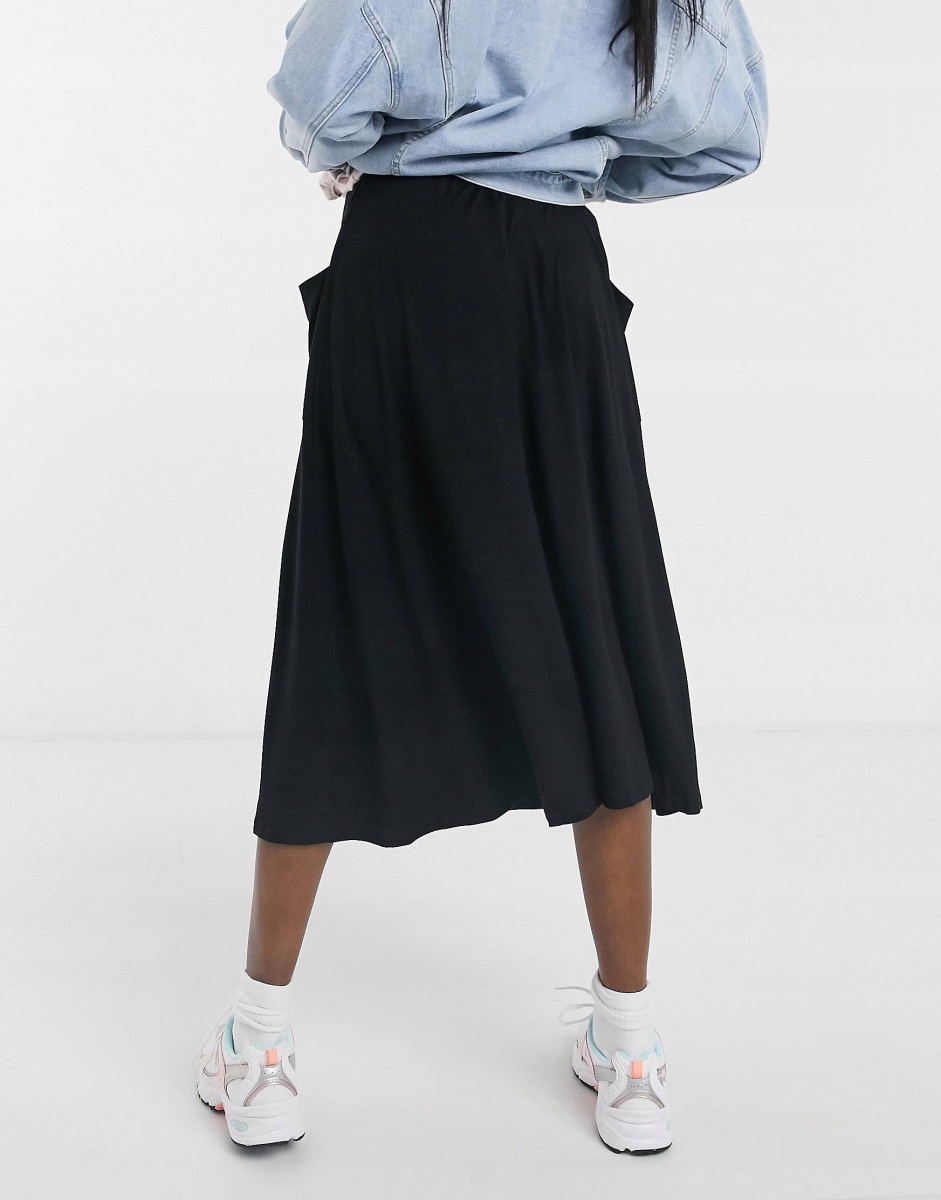 MATERNITY SPÓDNICA MIDI GŁADKA R46 246