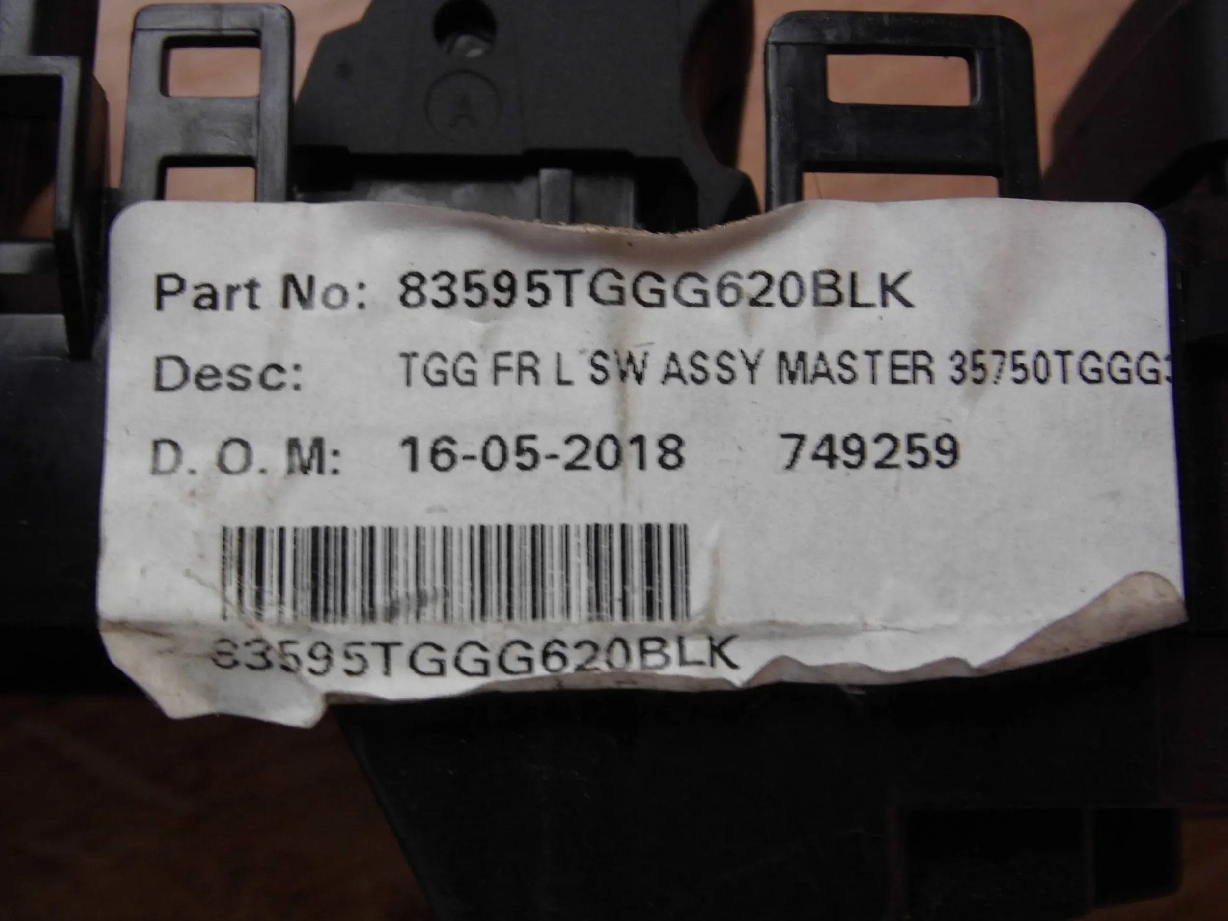 Honda Civic X panel window control switch left front front