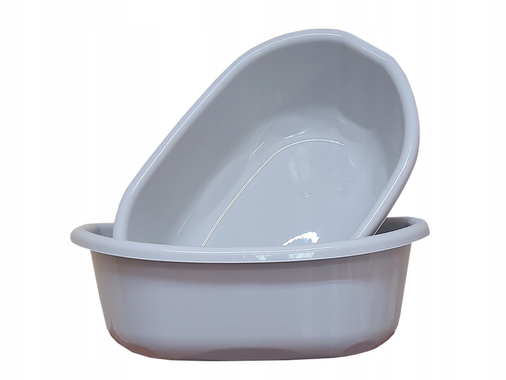 Miska OWALNA 30,0L z uszami plastikowa jasno szary PRODUKT POLSKI