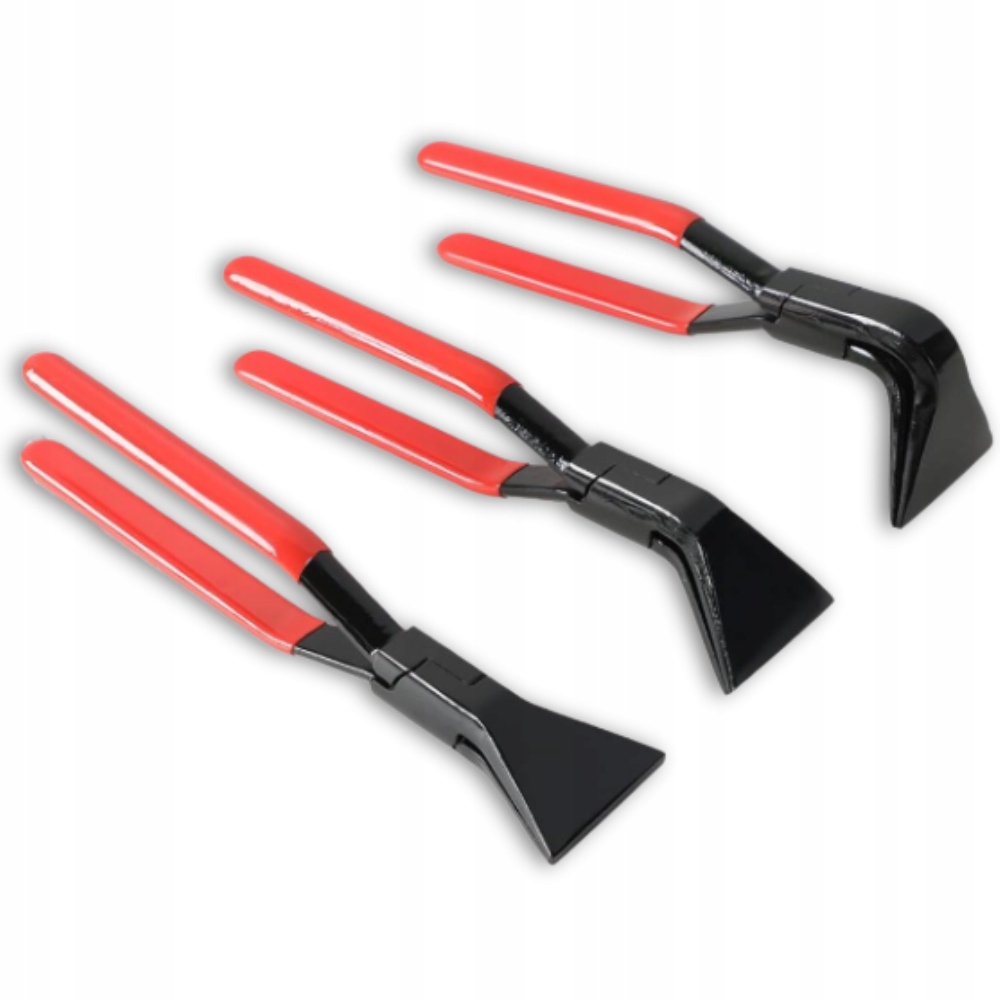 Zestaw Dekarskie Szczypce Kleszcze Gięcia Blach 275MM Proste Odgięte 3 szt.