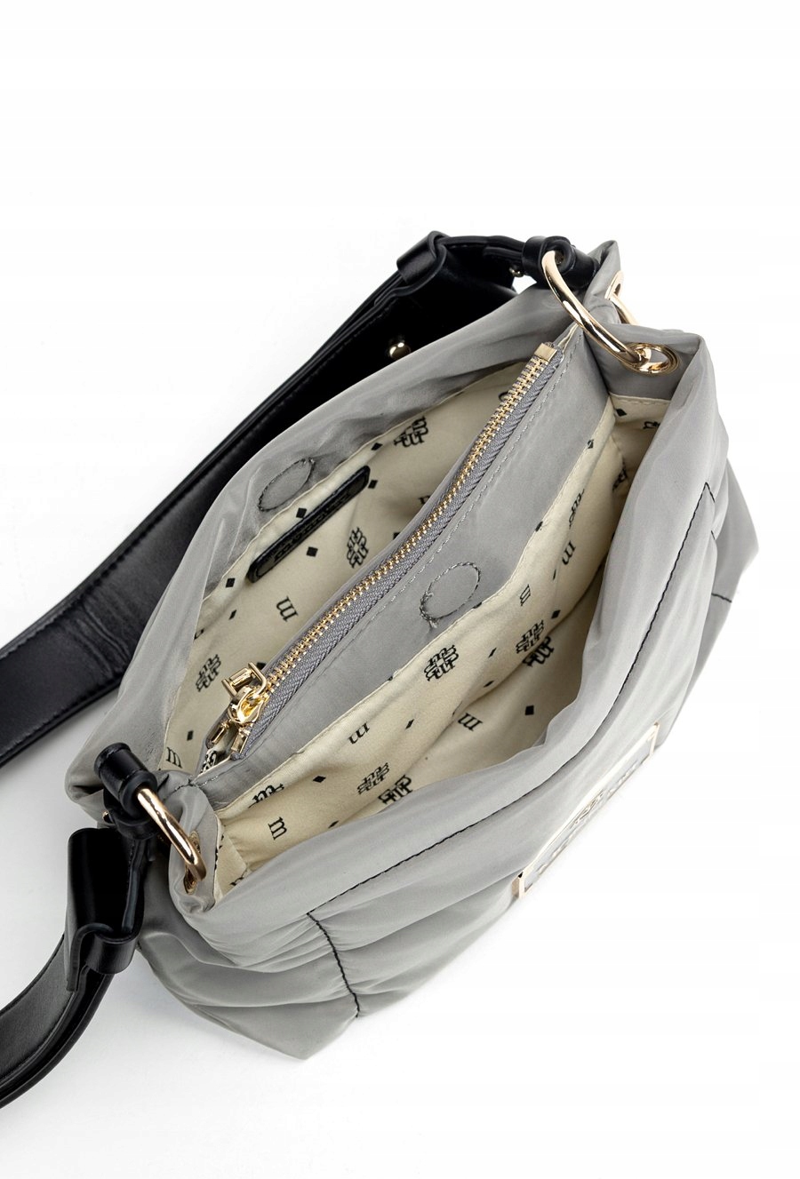 TOREBKA LISTONOSZKA DAMSKA MATERIAŁOWA MONNARI BAG0910-019 SZARA Kod producenta BAG0910-019