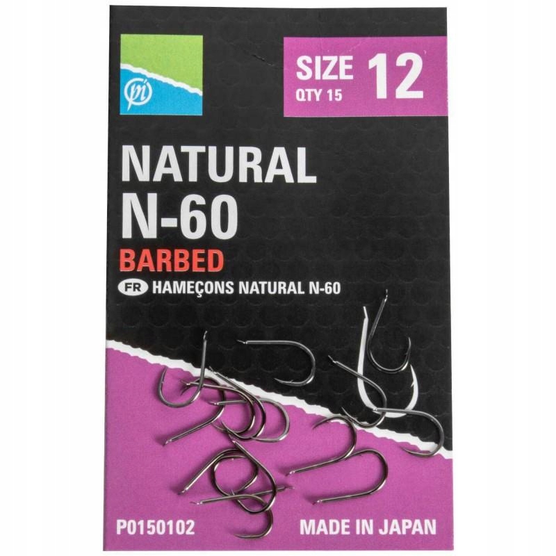 Preston Haczyki Natural N-60 Size 6 Barbed