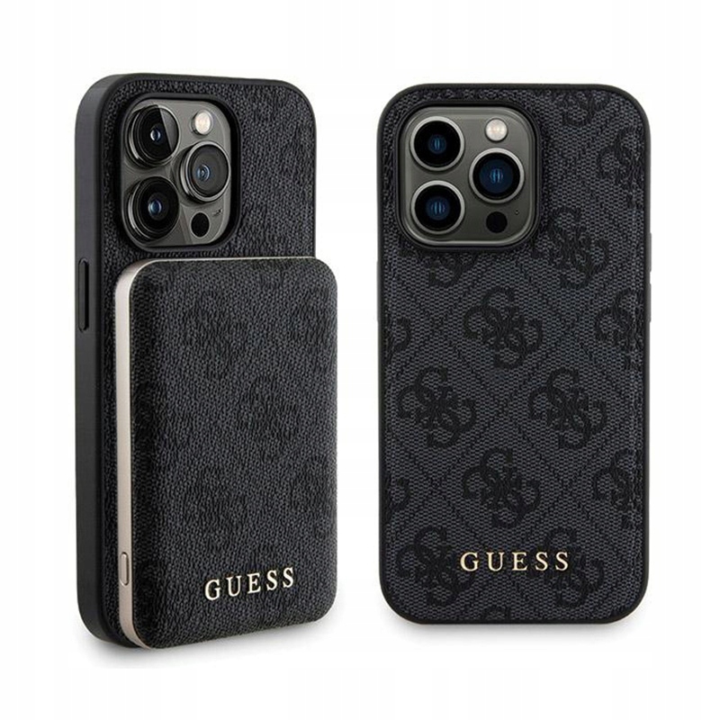 Guess Bundle Pack MagSafe 4G Metal Gold Logo Sada puzdier Power Bank 500
