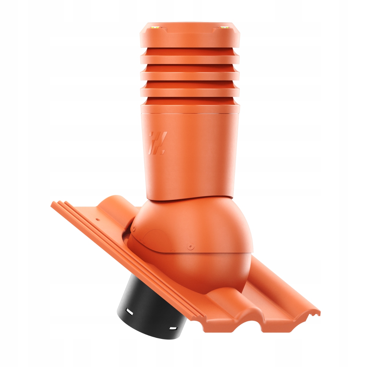 Větrací komín ECO150 střešní taška Euronit Extra Červená