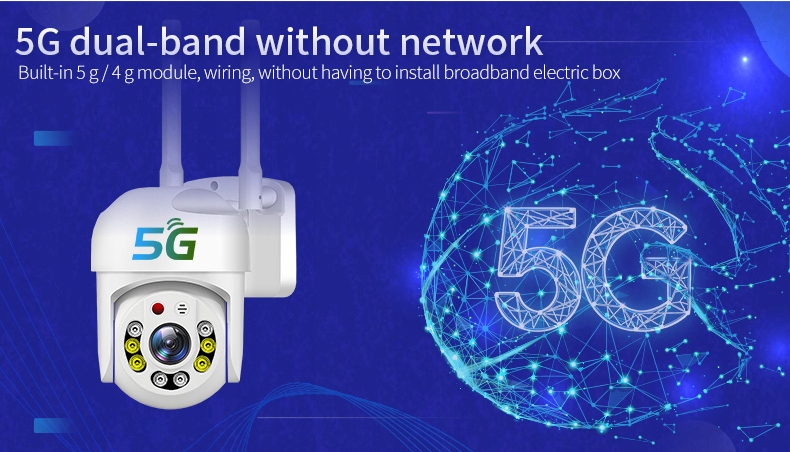 KAMERA OBROTOWA 5G ZEWNĘTRZNA IP WIFI FULL HD TUYA SMART LIVE Zasięg podczerwieni 20 m
