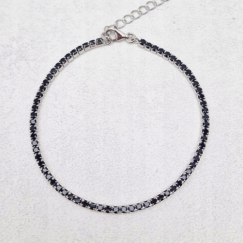 Náramek „tenisovka“ s černými zirkony