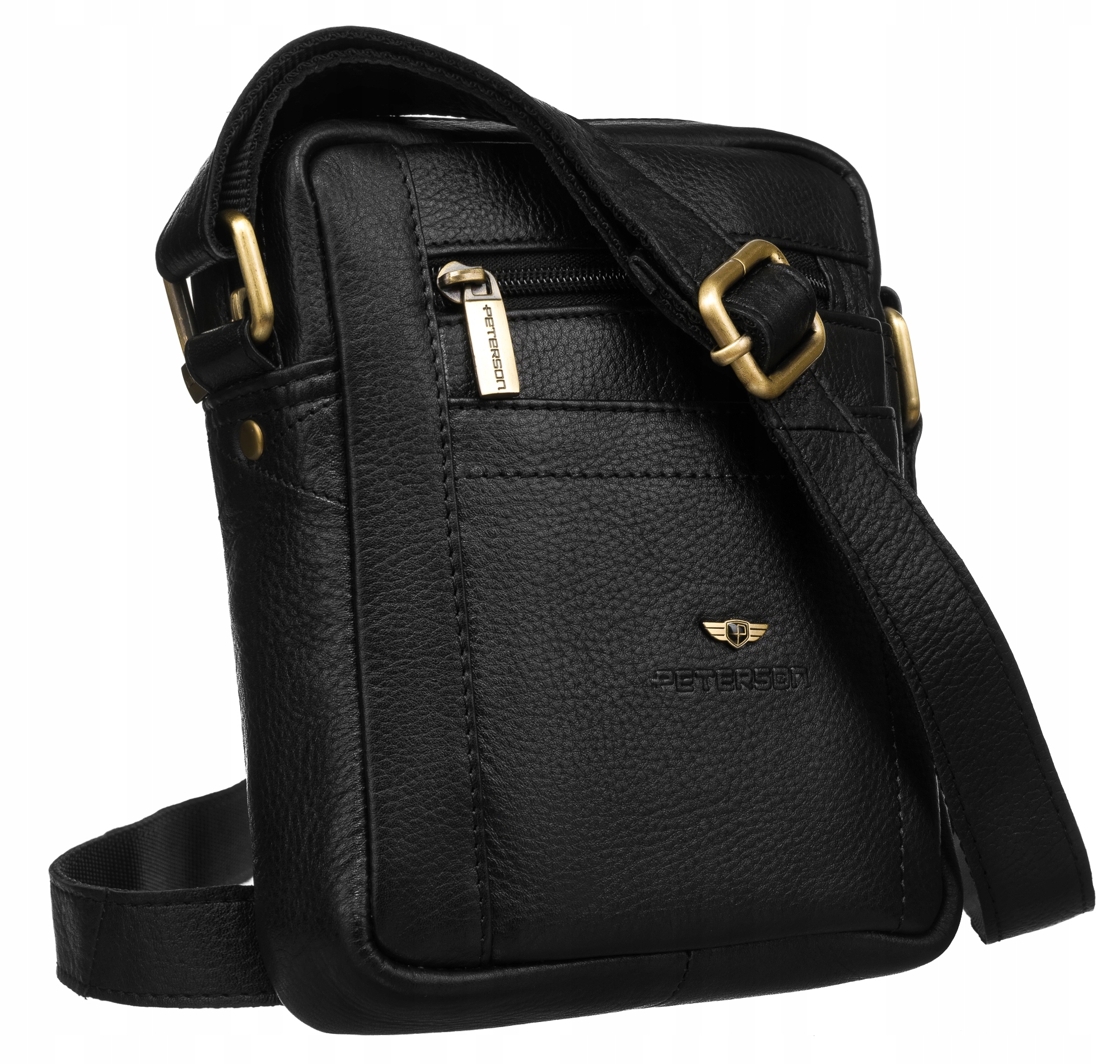 Pánská taška z pravé kůže Peterson kožená kabelka přes rameno s popruhem