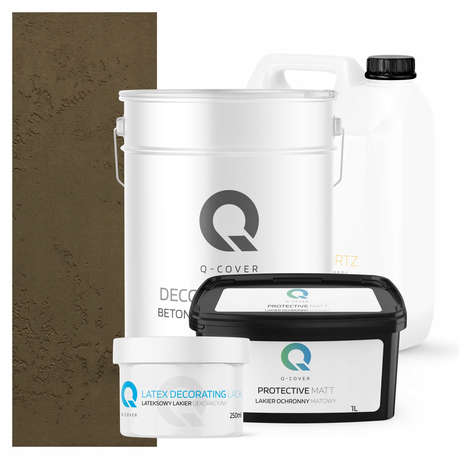 Architektonický Venkovní Beton Set Khaki Tmavý F456 Komplet Na 10 m2