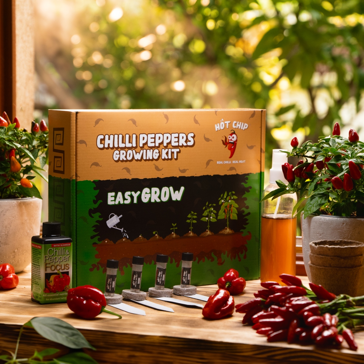 Levně Hot Chip Dárková sada na pěstování chilli papriček Easy Grow