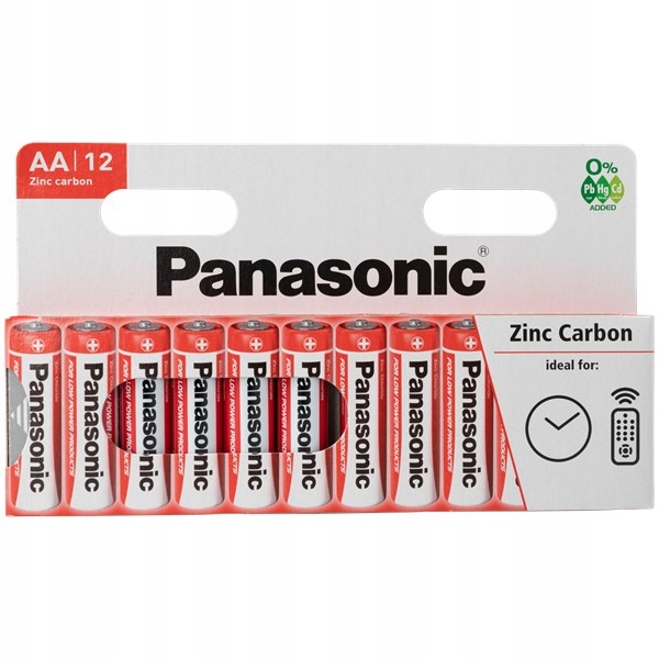 

Baterie Panasonic Aa R6 12sztuk cynkowo-węglowe