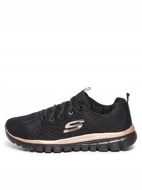 Skechers sneakersy Get Connected 12615/BKRG czarny