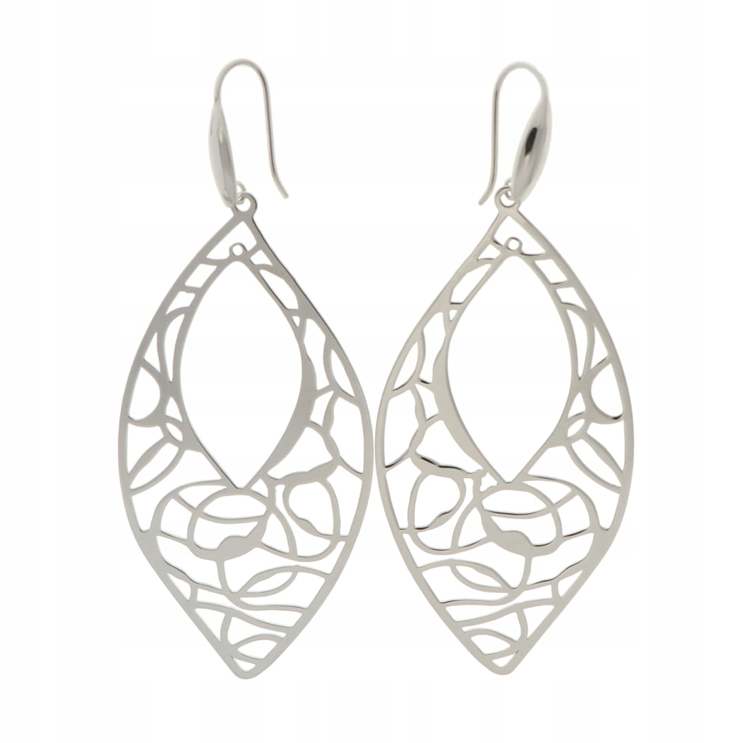 Dlouhé náušnice s perforovaným stříbro