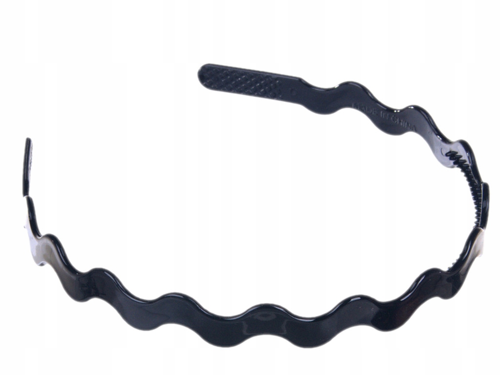 

Czarna Opaska Do Włosów Fala Plastikowa grzebień