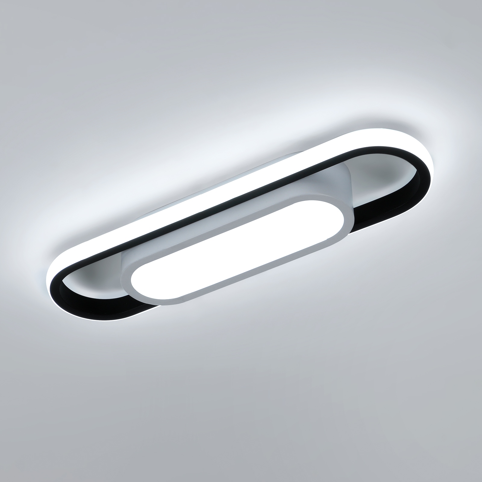 Lampa Sufitowa Plafon Led Biała Czarna Nowoczesna W Korytarz 6500K 30W