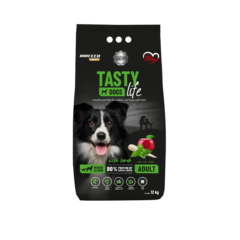 Biofeed Tasty Dogs Life Karma dla psa z jagnięciną 12KG