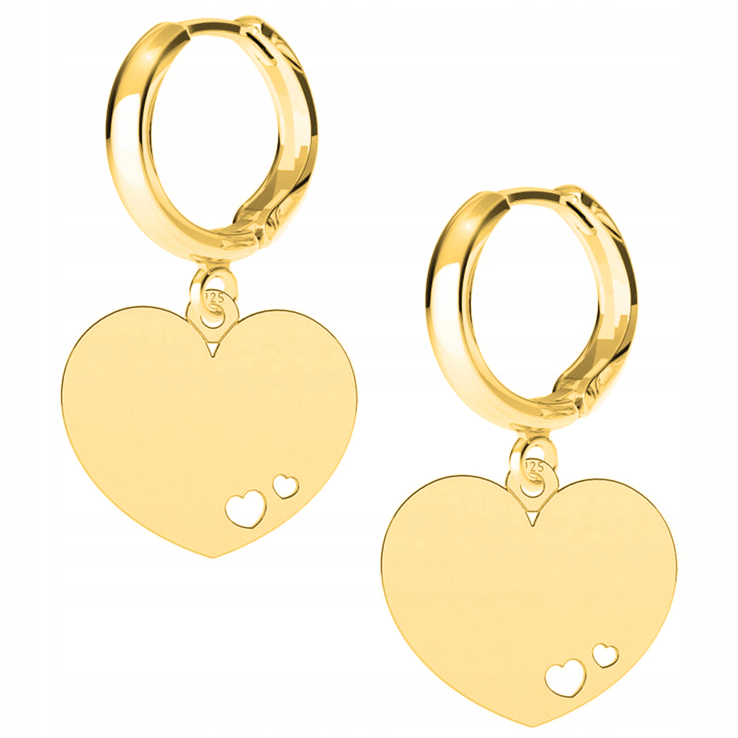 Náušnice zlaté Srdce Srdíčko 925