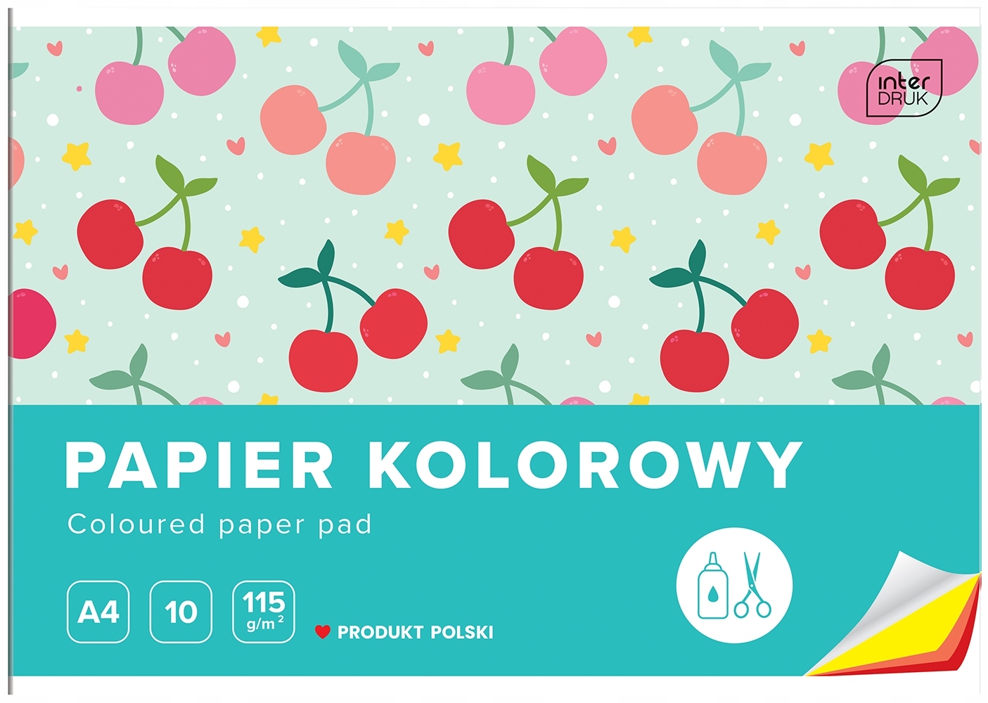 ZESZYT PAPIERÓW KOLOROWYCH A4 10 KOLORÓW Kod producenta ZEPKA4