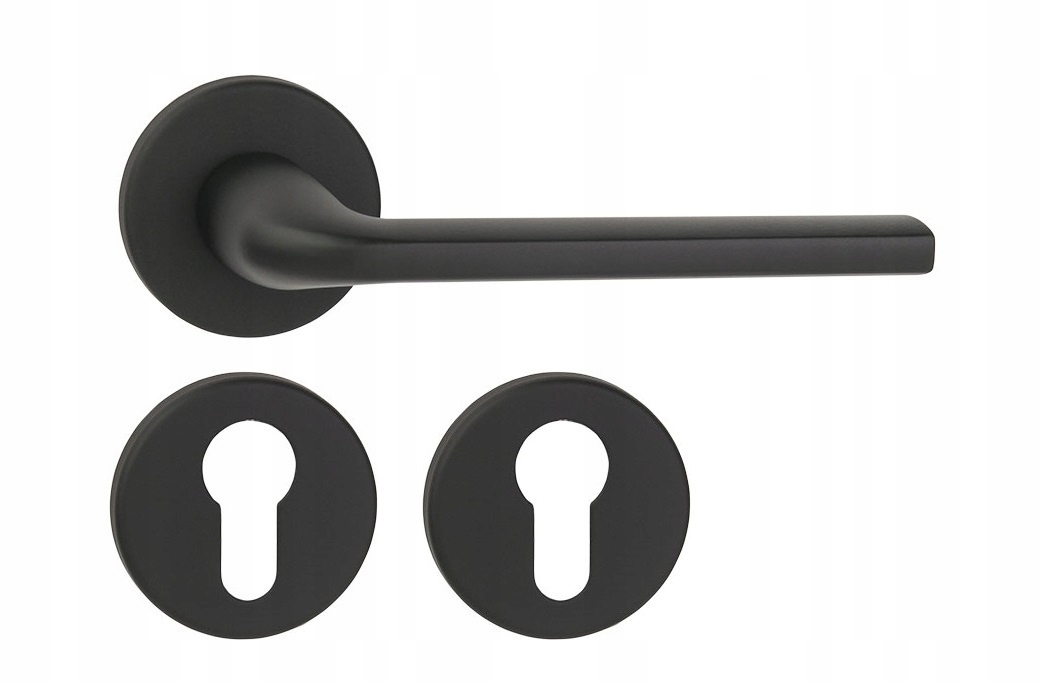 klika na dveře komplet vložka rozety štítek Bella Slin kulatá černá