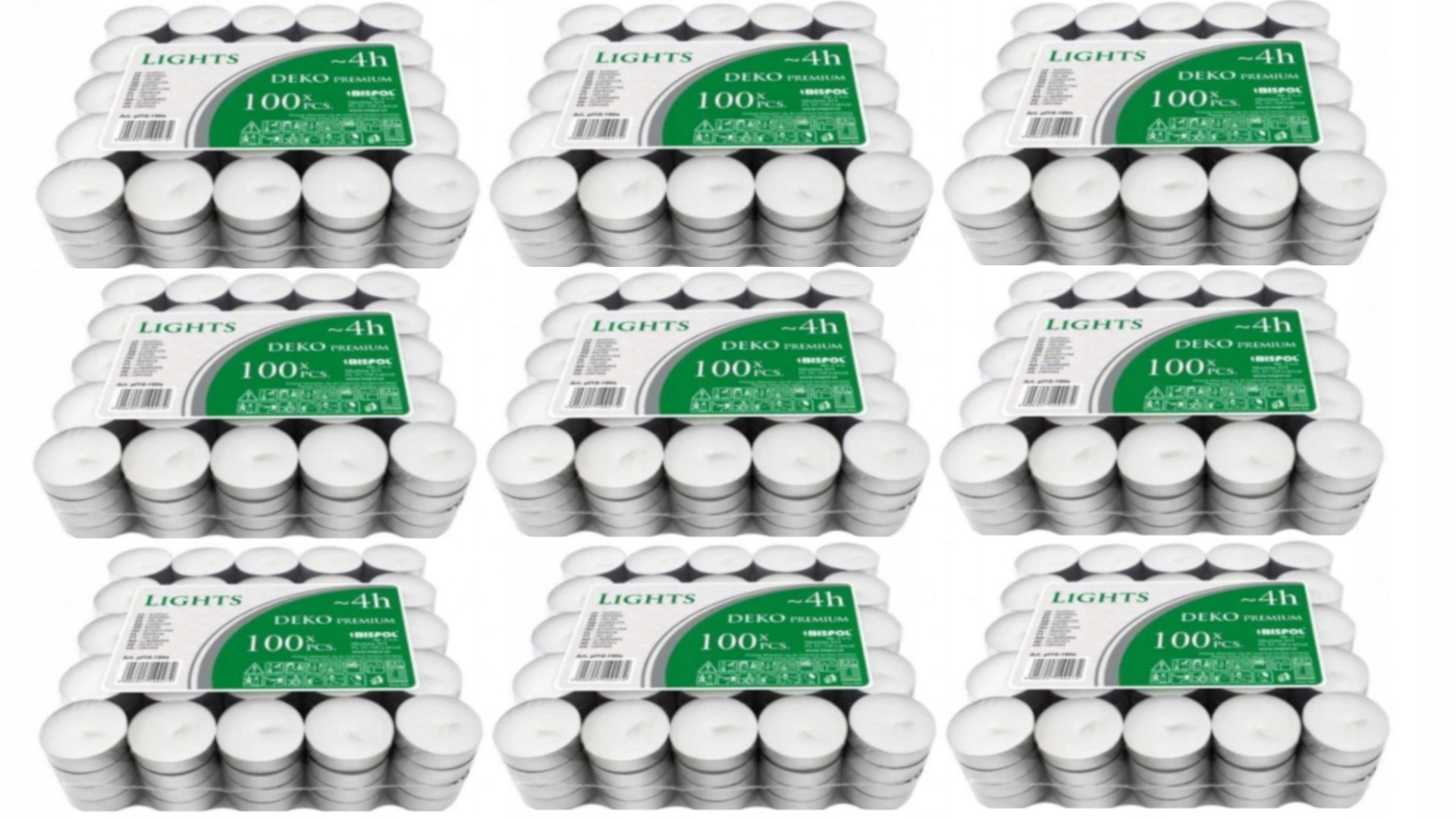 

10X Podgrzewacze Świece Świeczki Tea Light 100SZT