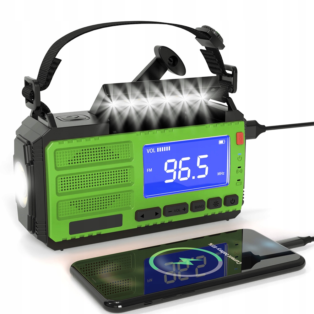 10000mAh Awaryjne Radio Słoneczne Fm/am Mobilna Latarka Zasilania
