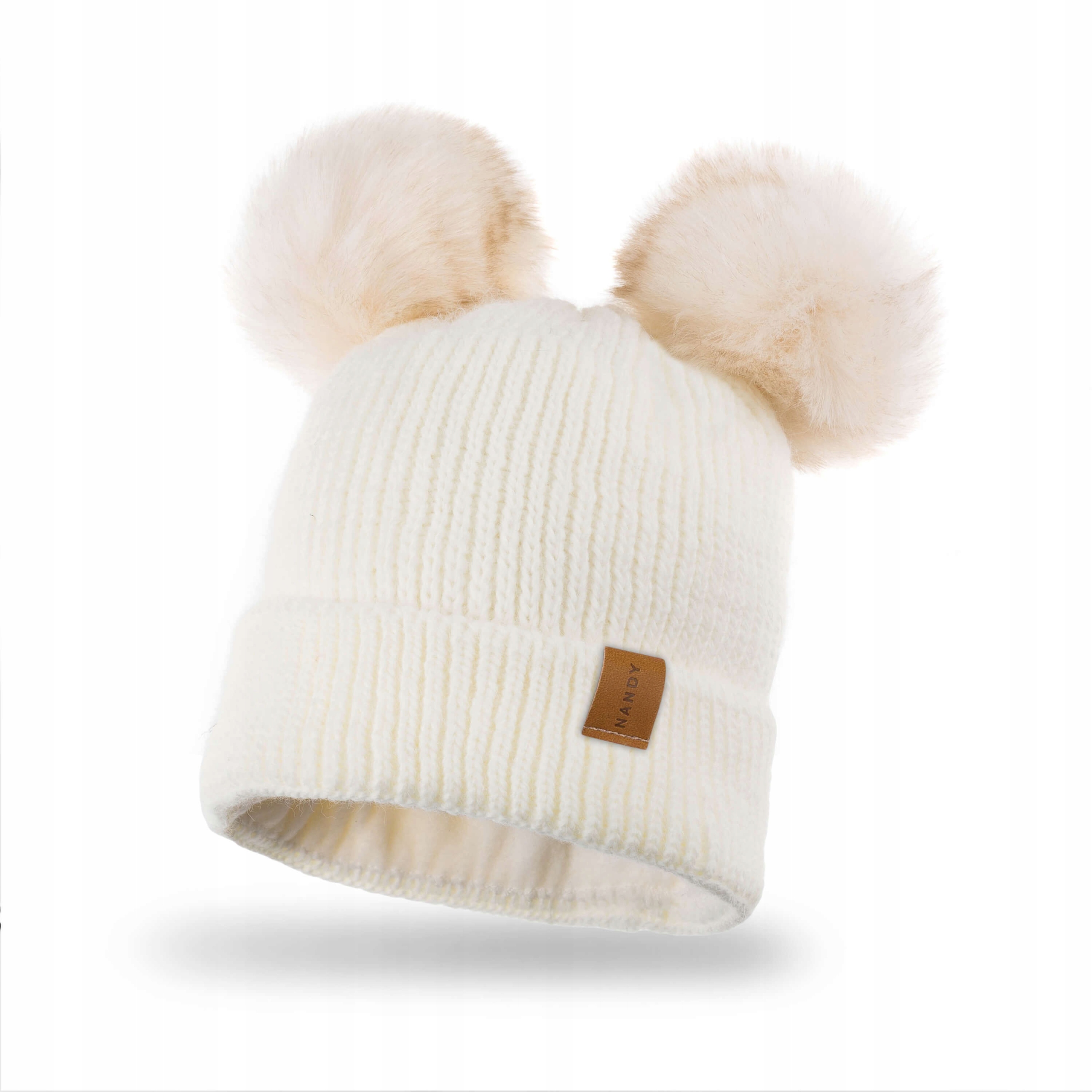 

Nandy czapka Dwa Pompony gruba Polar dziecięca