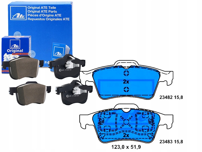 Sada Brzdových Destiček Ate 44060BA00F 44060AV