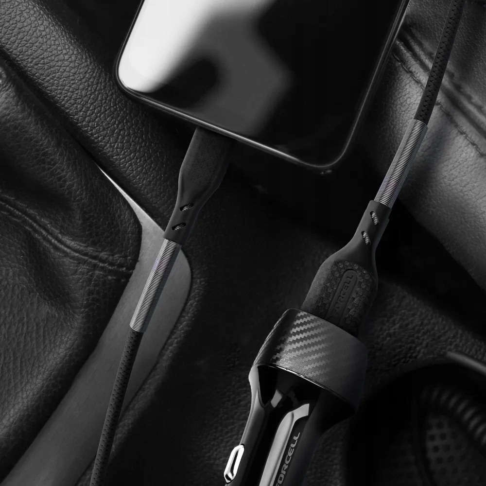 FORCELL CARBON Kabel USB do USB-C 2.0 18W CB-02A 1m do Android Auto 100cm Konstrukcja oplot