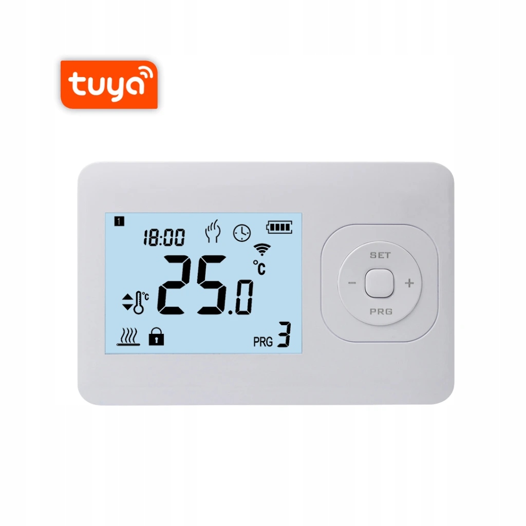 Bot WiFi izbový bezdrôtový termostat Tuya RT10 10A biela