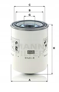 

Mann-Filter W 1374/9 Filtr, hydraulika robocza
