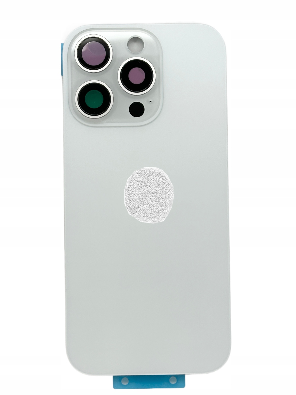 Tylna klapka do iPhone 16 Pro Tytan Biały z ramką i osłoną obiektywu