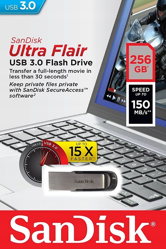 Pendrive SanDisk Ultra Flair | 256GB | 150MB/s Marka SanDisk