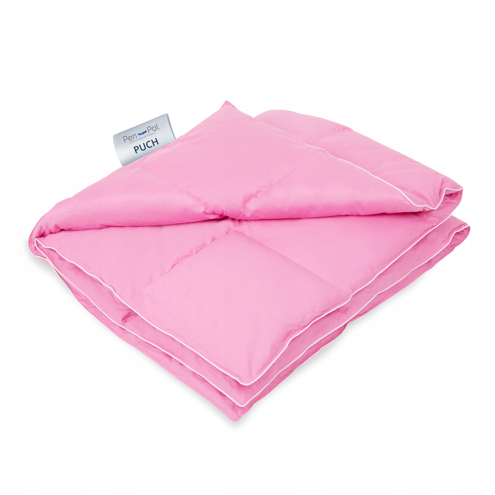 Péřová Přikrývka 160x200 Celoroční standard, 50% peří, 100% Bavlna Růžová