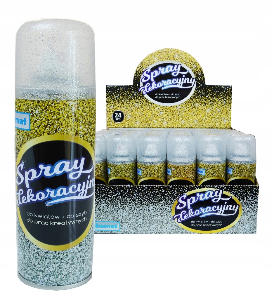

Spray Dekoracyjny Brokat Srebrny
