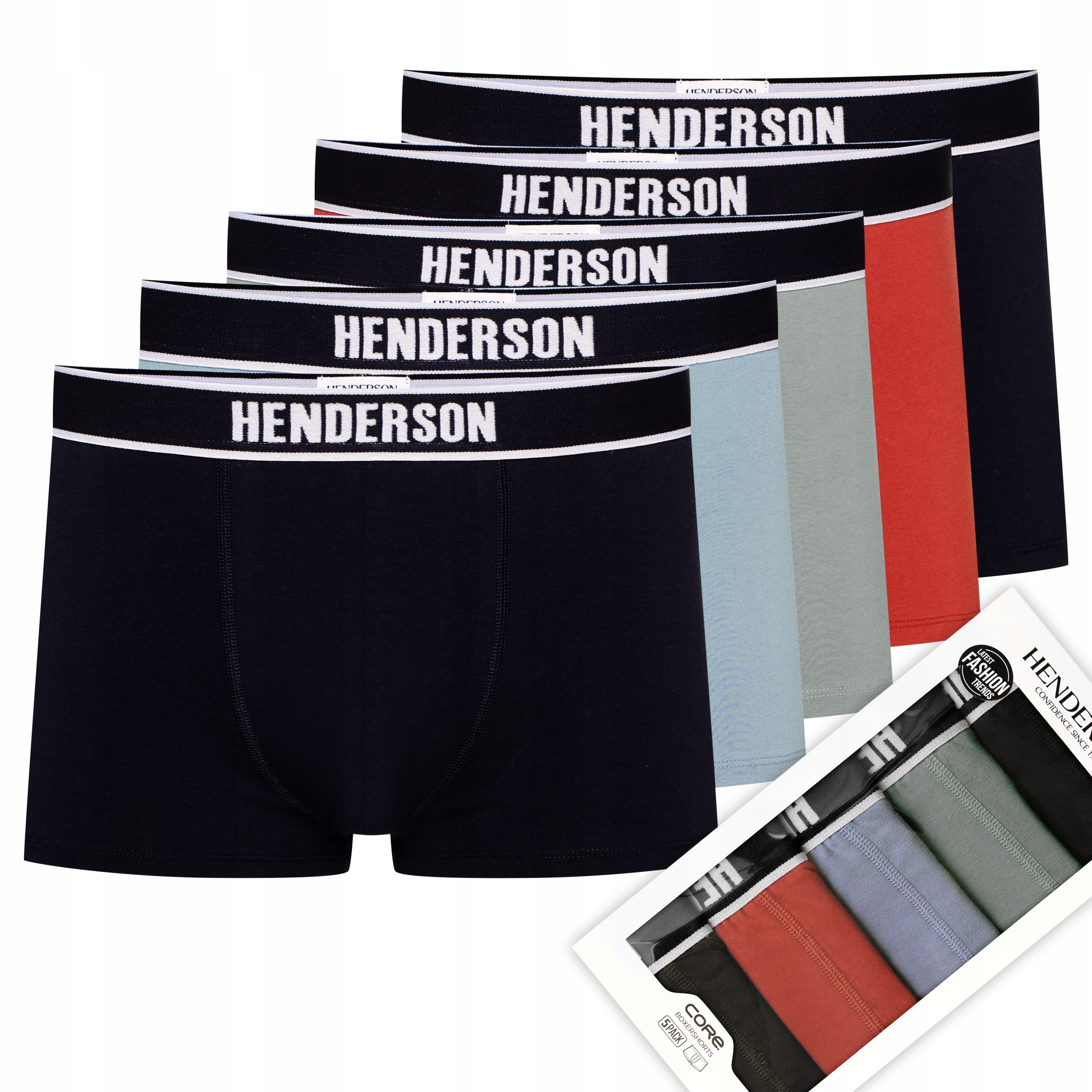 Pánské Boxerky Henderson Soon 42694 přiléhavé šortky 5 Párů XL