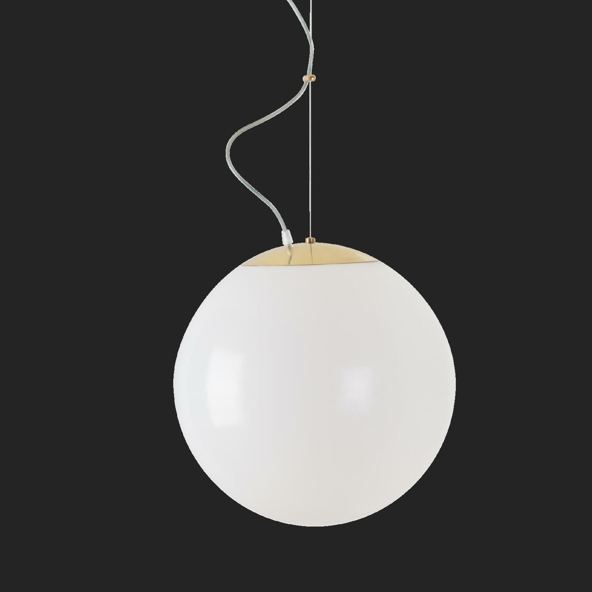 Osmont 63008 Isis L3 Hp závesné plastové svietidlo mosadz leštená biela IP40