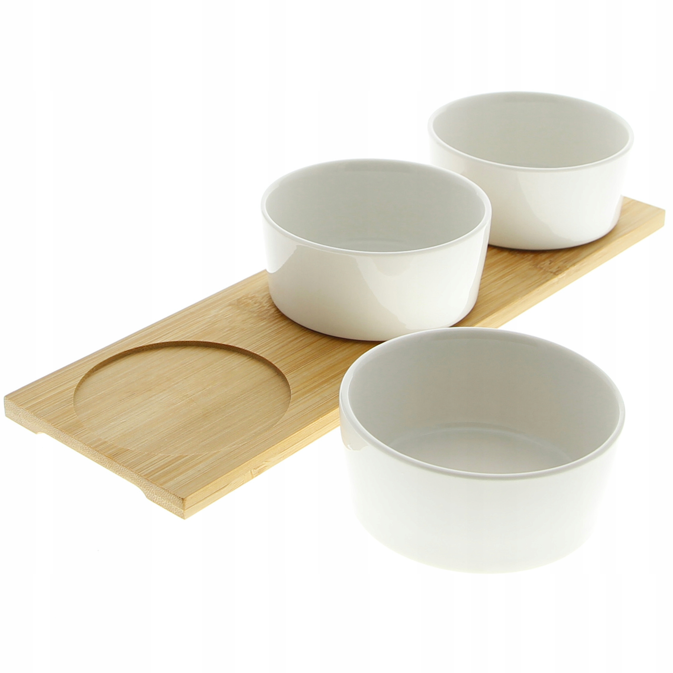 PRAKTYCZNE 3 MISECZKI KUCHENNE NA BAMBUSOWEJ TACY EAN (GTIN) 5905908247197