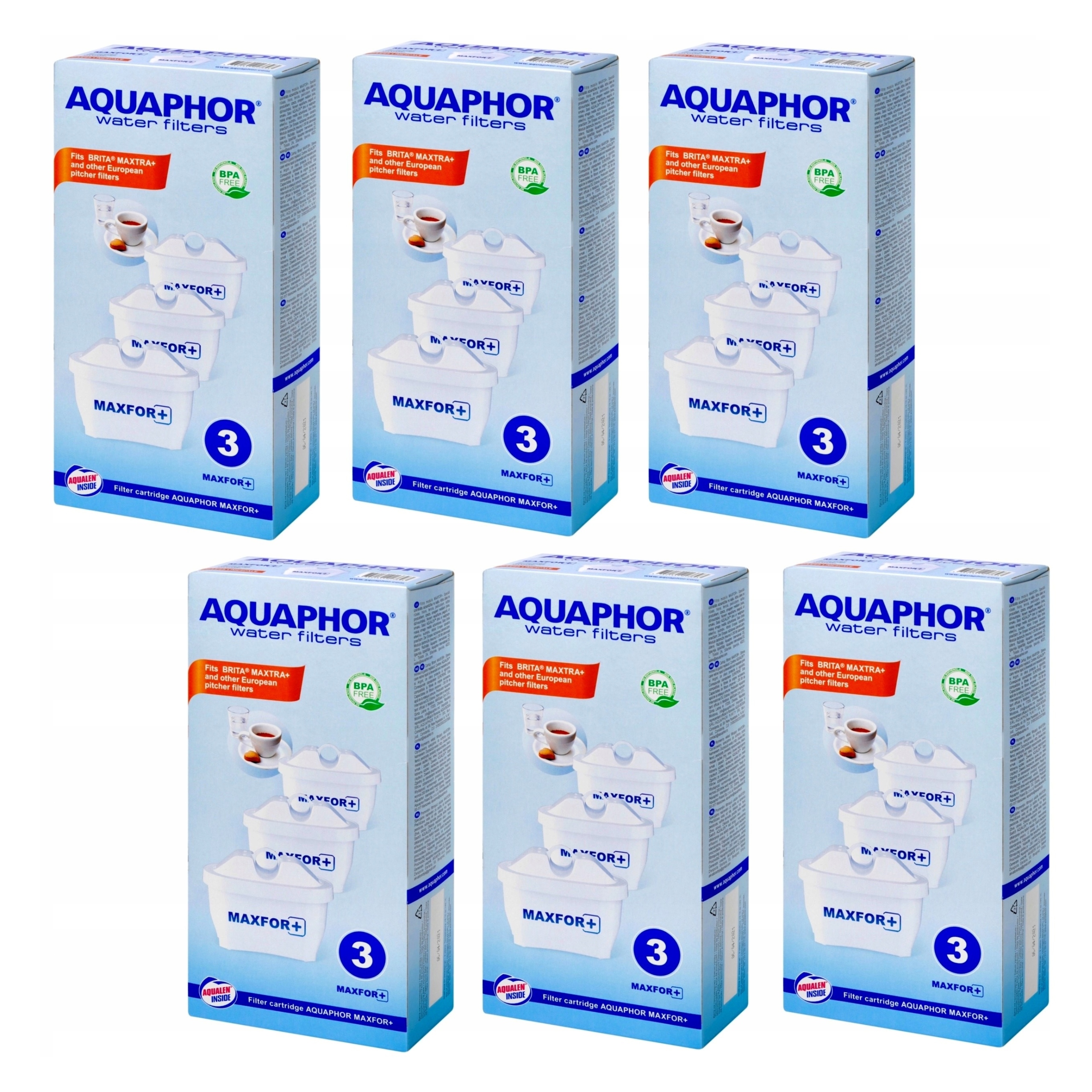 Aquaphor Maxfor+ Filtry na vodu 18 ks Výkon 200 l