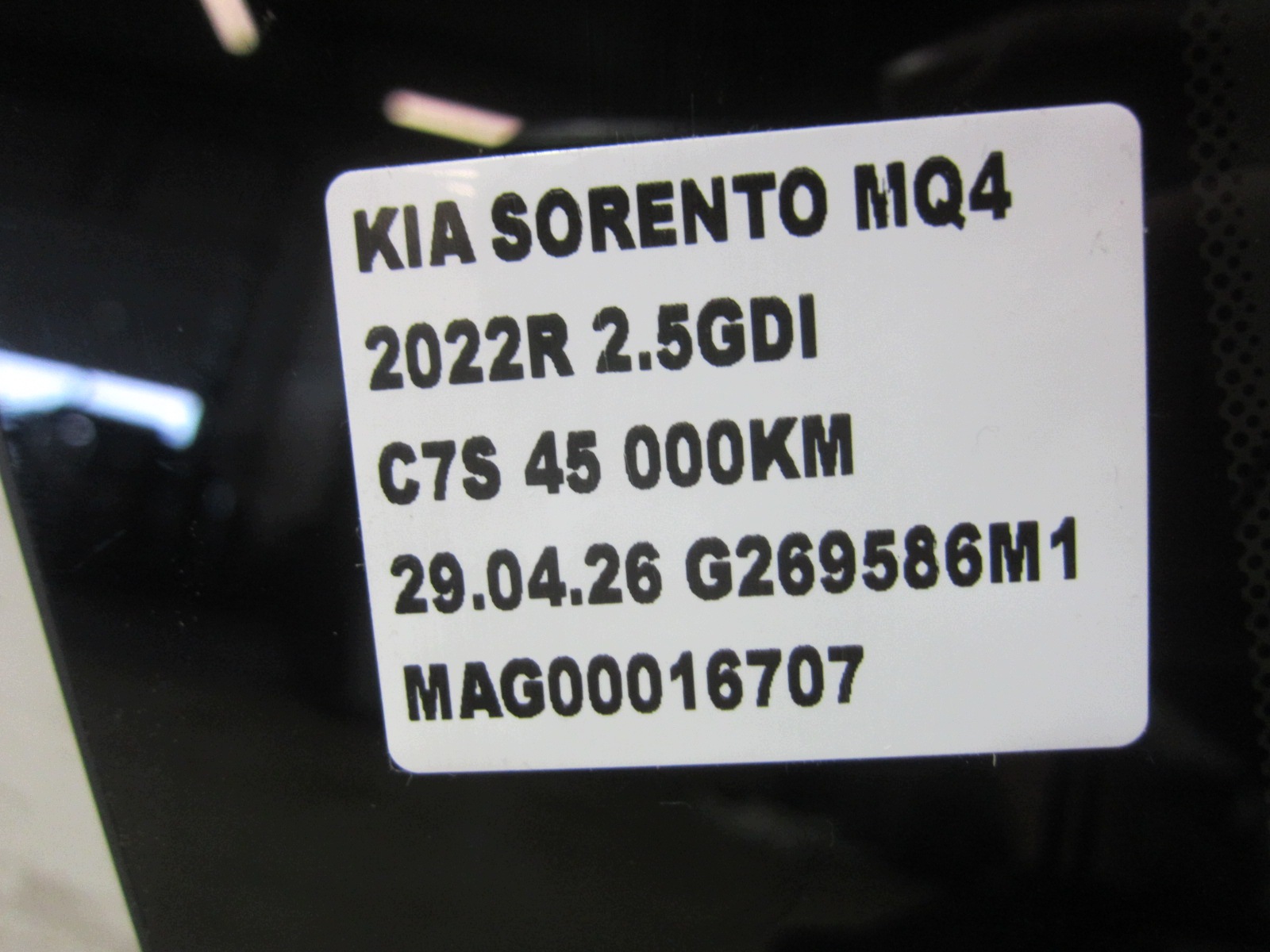 KIA SORENTO IV MQ4 left window rear bodywork left rear part TROJKAT