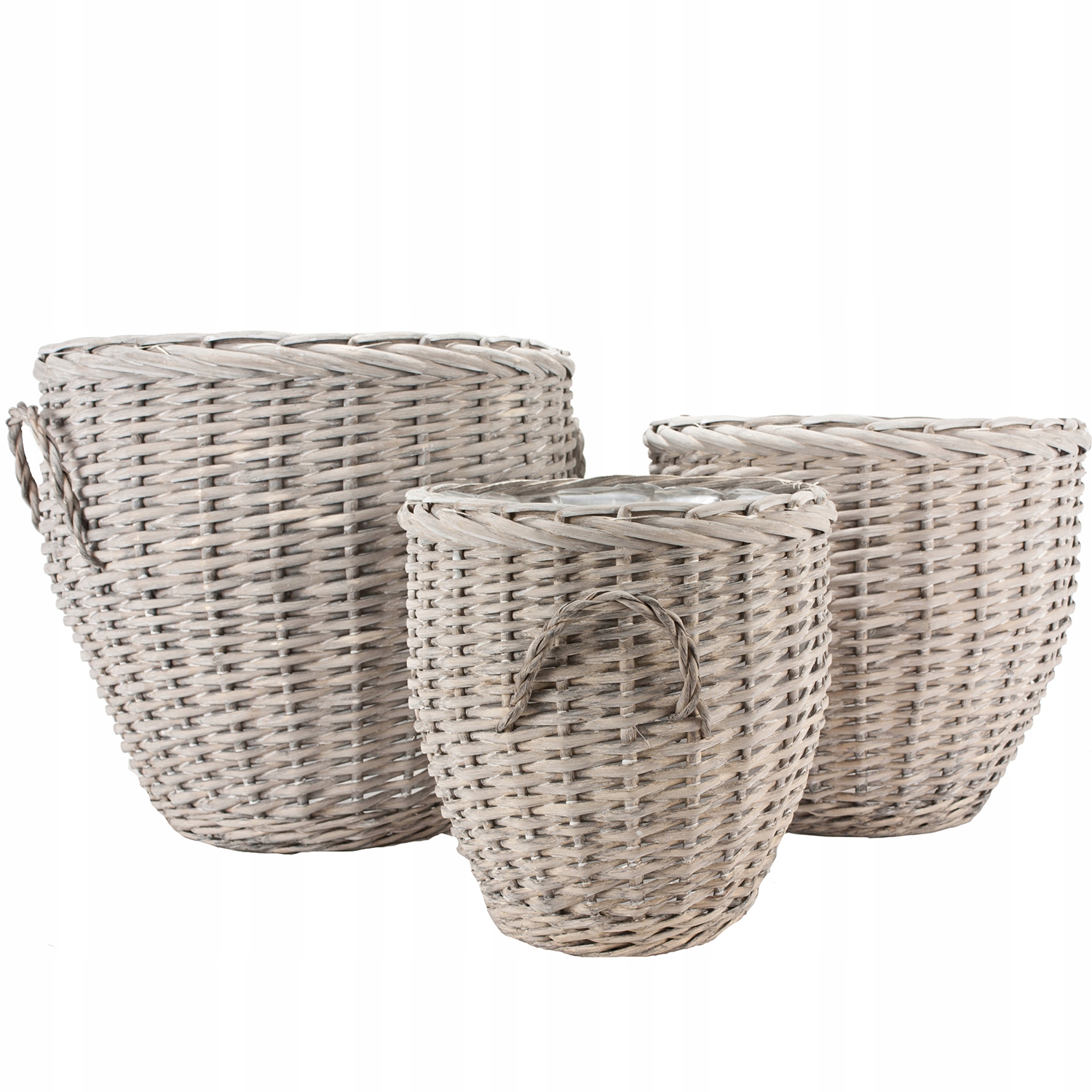 Obal Na Kvetináč Na Kvetináč Prútený Kôš Veľký 3 ks do palmy, obývačky, záhrady, domu