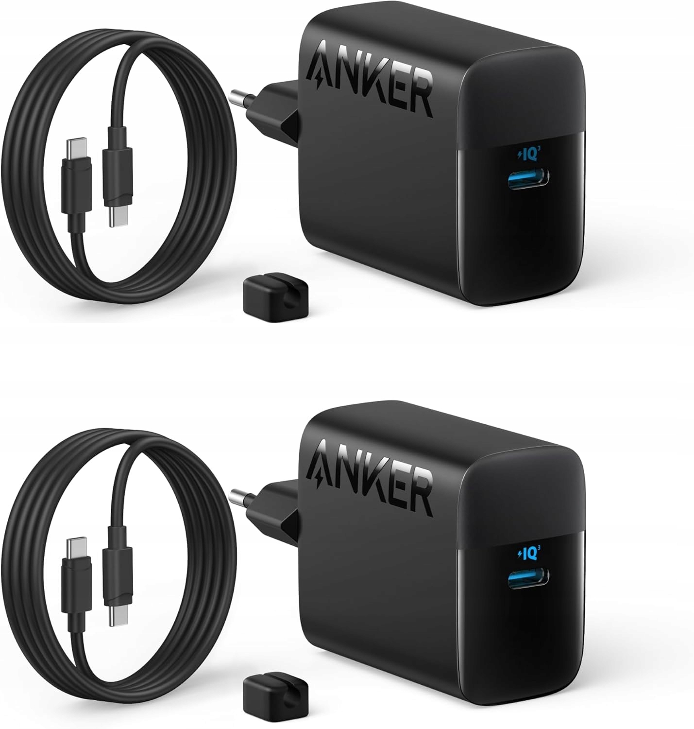 Sada 2x Anker nabíječka 45W Usb-c Sfc Samsung kabel 1,5 m Usb-c 2ks