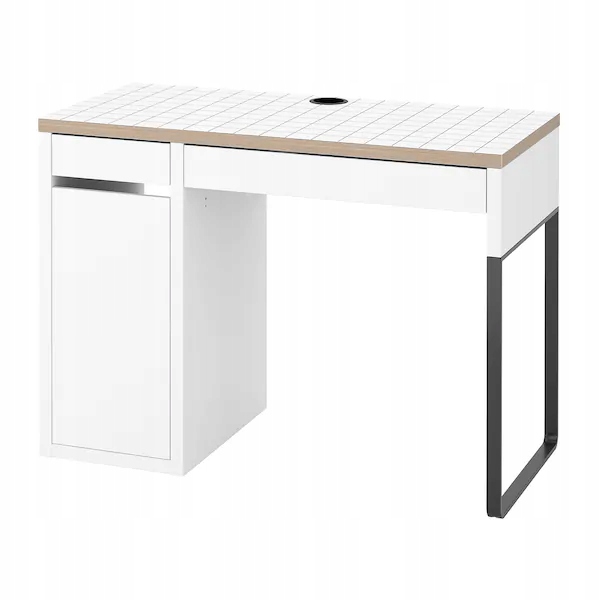 IKEA MICKE Písací stôl biely antracit 105x50 cm